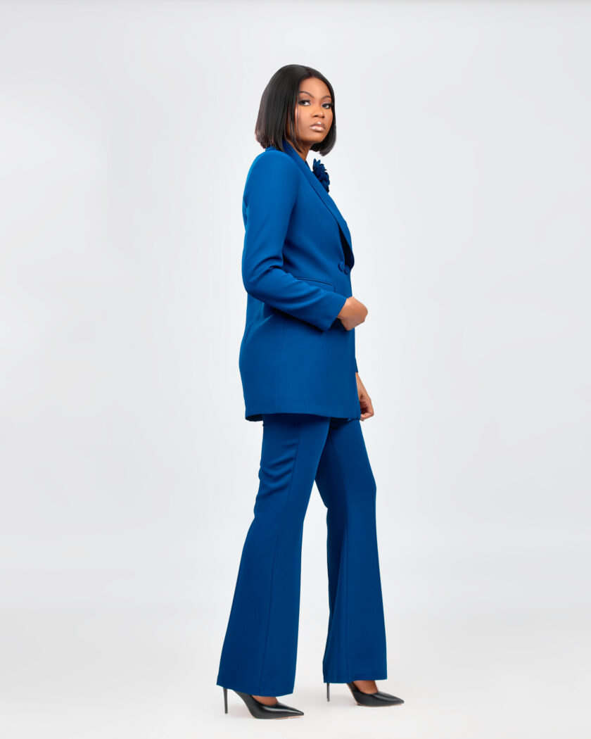 Blue With Bell Pant And Detachable Ribbon - Code 525 - Image 2