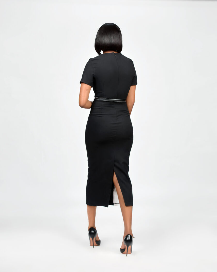 Black And White Midi Dress - Code 526 - Image 2