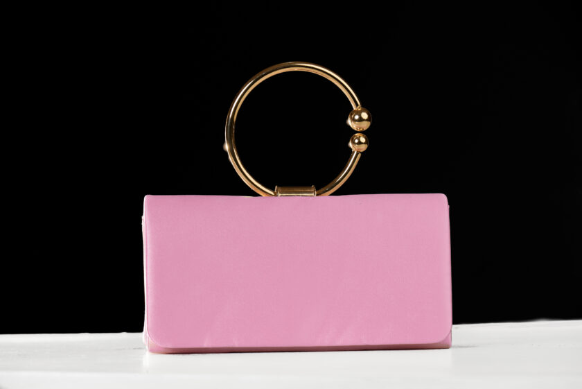 z Gold Round Handle Clutch Bag - Code 509