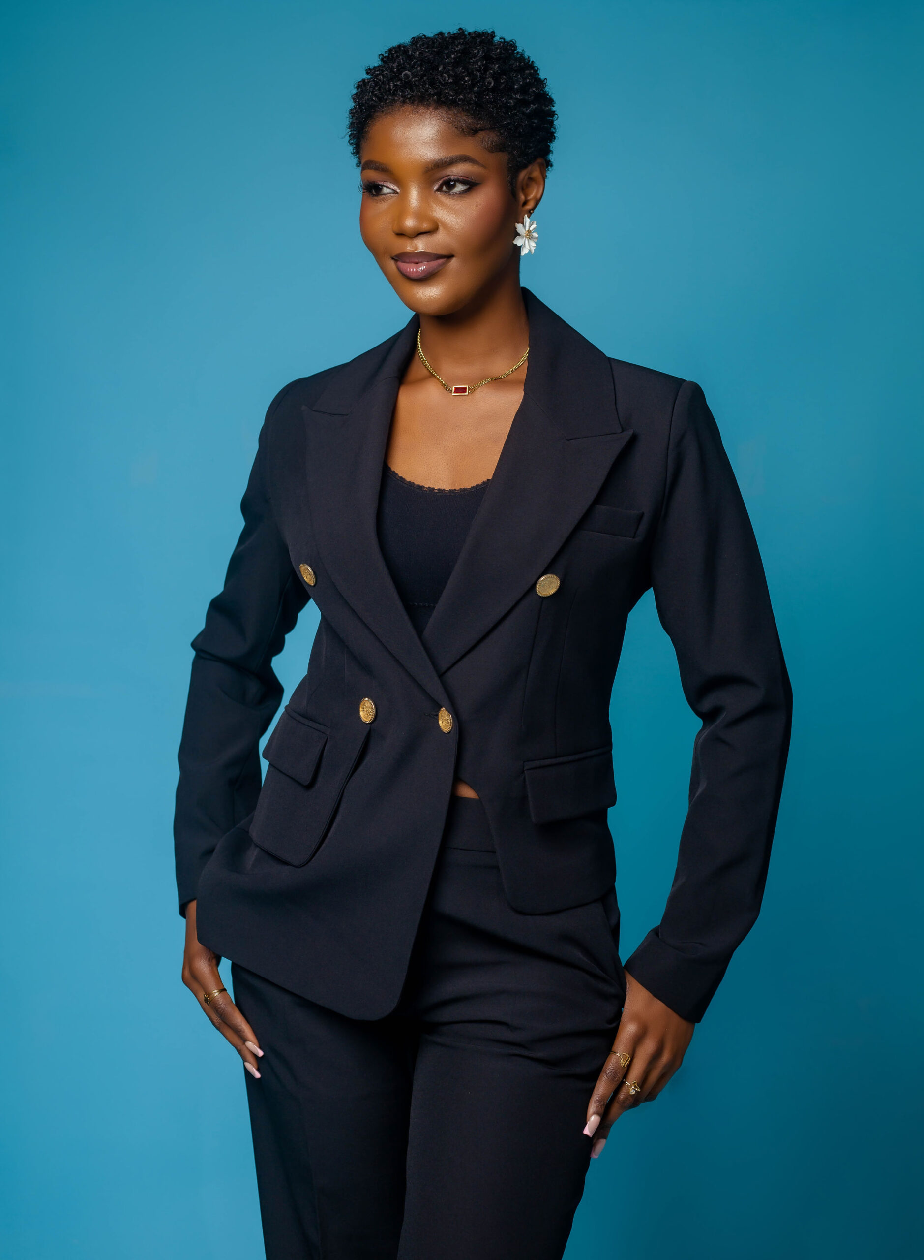 Stylish Asymmetric Suit Set - Code 558