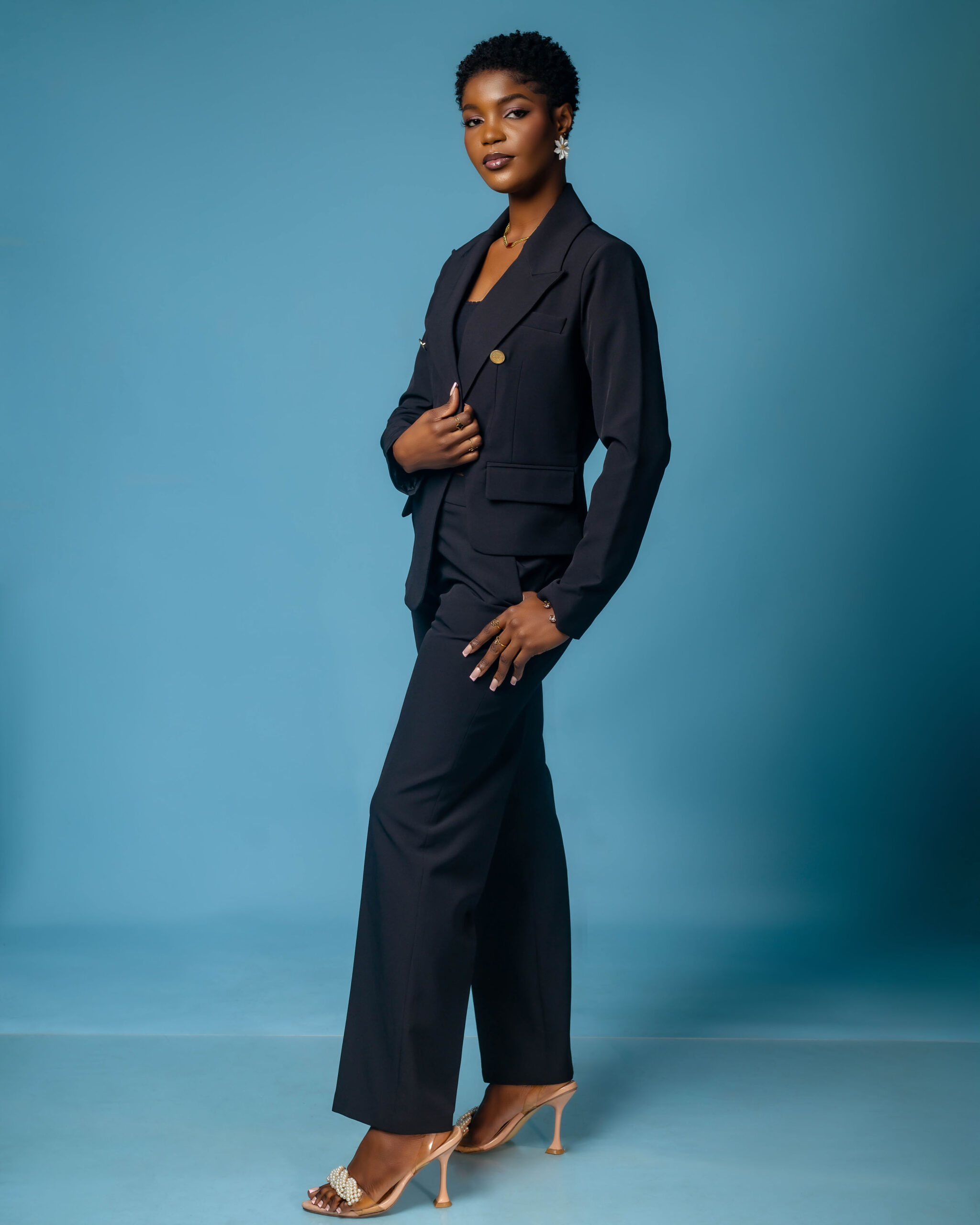 Stylish Asymmetric Suit Set - Code 558 - Image 2