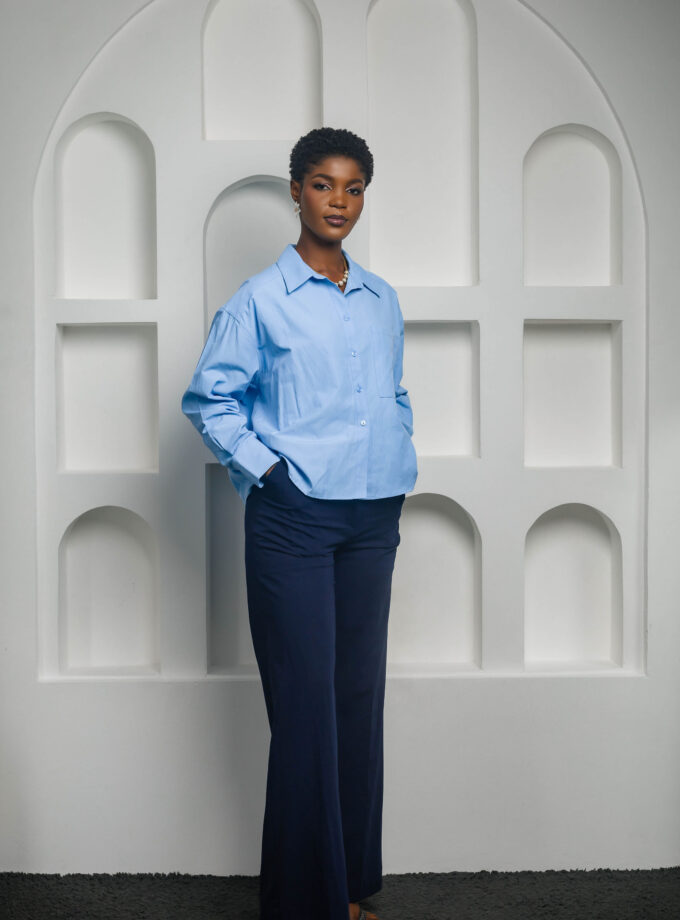 Classic Blue Shirt and Pant Set - Code 552