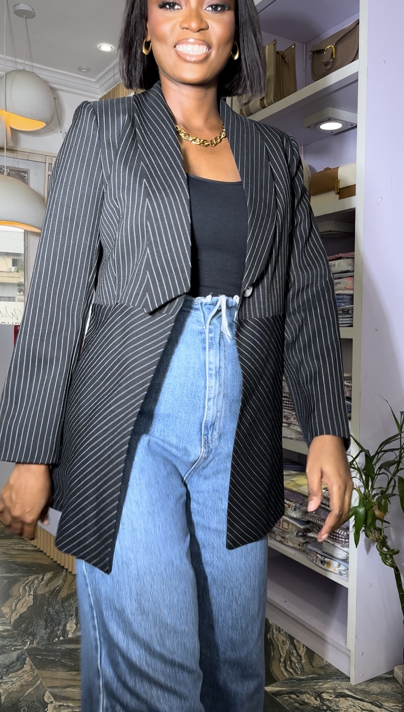 Long Length Peplum Stand alone Blazers - Code 573 - Image 5