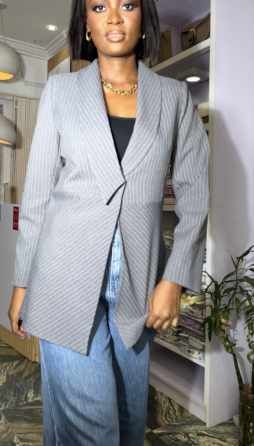 Long Length Peplum Stand alone Blazers - Code 573 - Image 4